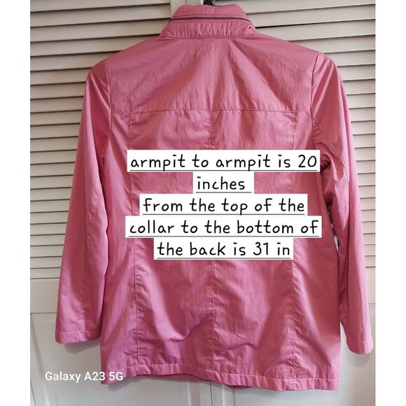 J. Jill Womens Pink Jacket With Zip In Hood & Side Pockets - Picture 4 of 7